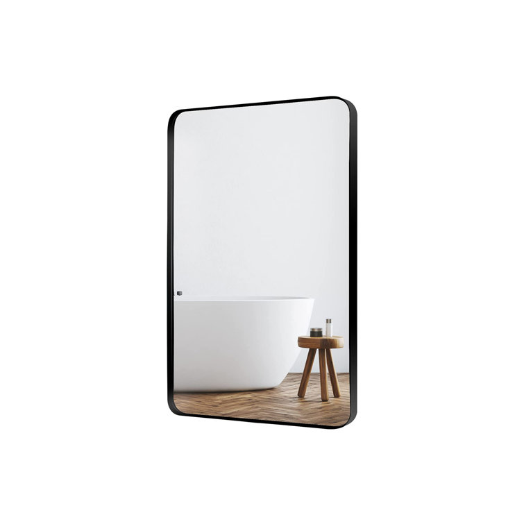 Latitude Run® Wynoma 22 "x 30", Wall Mounted Bathroom Mirror, Black